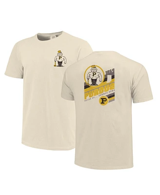 Image One Men's Cream Purdue Boilermakers Vault Vintage Logo Comfort Colors T-Shirt