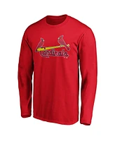 Fanatics Men's Red St. Louis Cardinals Wordmark Long Sleeve T-Shirt