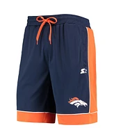 Starter Men's Navy/Orange Denver Broncos Fan Favorite Fashion Shorts