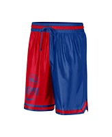 Nike Men's Royal/Red Philadelphia 76ers Courtside Versus Force Split Dna Performance Shorts