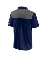 Fanatics Men's Navy/Gray Tennessee Titans Color Block Polo Shirt