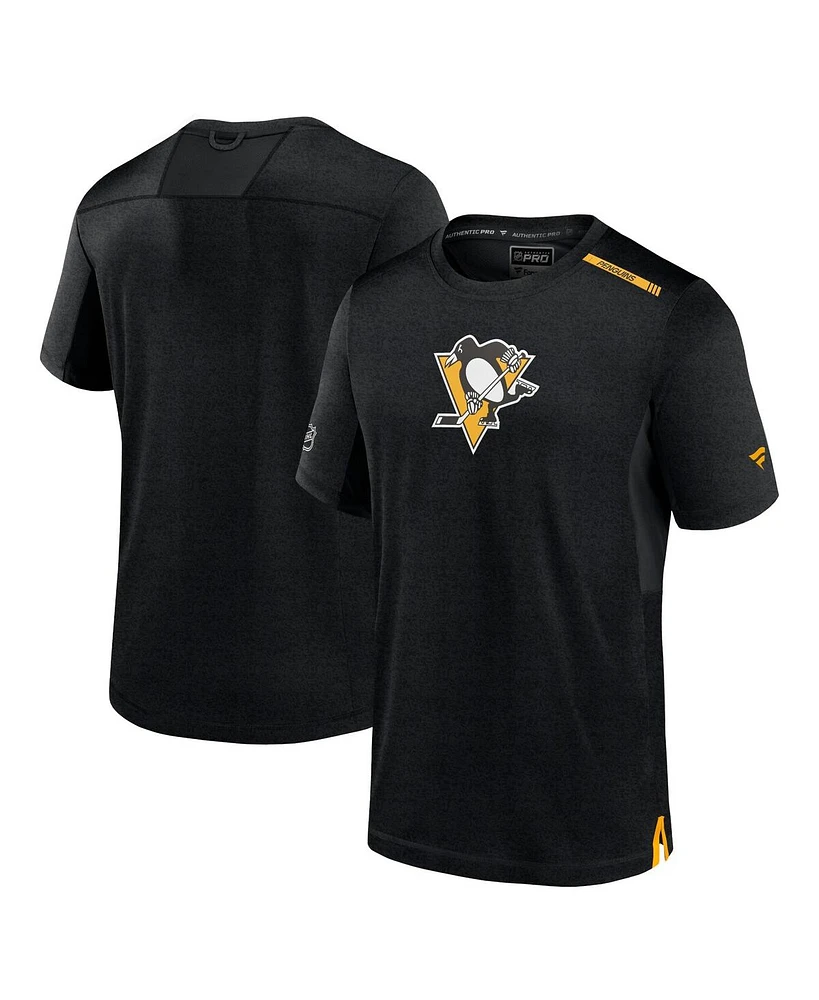 Fanatics Men's Black Pittsburgh Penguins Authentic Pro Performance T-Shirt