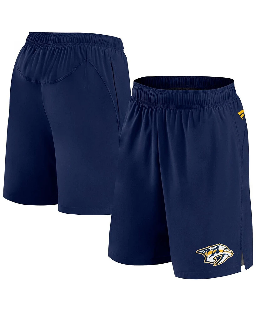 Fanatics Men's Navy Nashville Predators Authentic Pro Tech Shorts