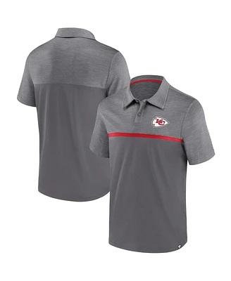 Fanatics Men's Gray Kansas City Chiefs Primary Polo Shirt