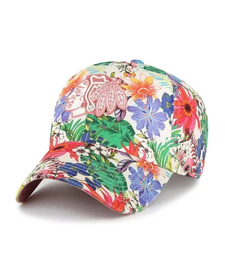 '47 Brand Women's Cream Chicago Blackhawks Pollinator Clean Up Adjustable Hat