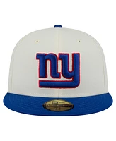 New Era Men's White/Royal York Giants Main 59FIFTY Fitted Hat