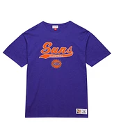 Mitchell & Ness Men's Purple Phoenix Suns Hardwood Classics Felt Applique Slub T-Shirt