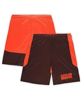 Fanatics Men's Brown/Orange Cleveland Browns Big Tall Launch Shorts