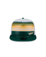 New Era Men's Green Oakland Athletics Cooperstown Collection Team Horizon 9FIFTY A-Frame Trucker Snapback Hat