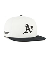 '47 Brand Men's White/Black Athletics Foundation Captain Snapback Hat