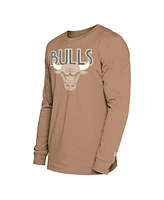 New Era Men's Tan Chicago Bulls 2024/25 City Edition Long Sleeve T-Shirt