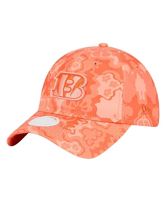 New Era Women's Orange Cincinnati Bengals Trippy 9TWENTY Adjustable Hat