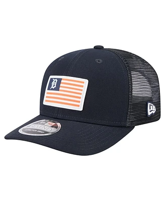 New Era Men's Navy Detroit Tigers Flag 9SEVENTY Stretch-Snap Hat