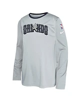 Nike Big Boys and Girls Gray Orlando Magic 2024/25 City Edition Pregame Performance Long Sleeve Shooting T-Shirt