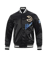 Pro Standard Men's Black Atlanta Hawks 2024/25 City Edition Satin Full-Snap Jacket