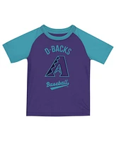 Nike Little Boys and Girls 2-Piece Court Purple Arizona Diamondbacks 2025 City Connect T-Shirt Shorts Set