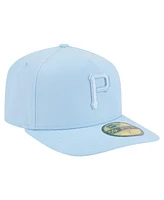 New Era Men's Light Blue Pittsburgh Pirates Color Pack A-Frame 59FIFTY Fitted Hat