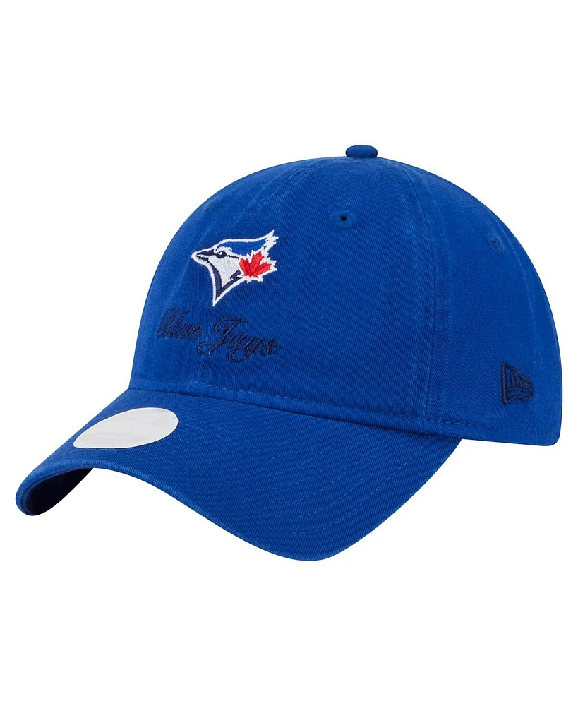 New Era Women's Royal Toronto Blue Jays Preppy Team 9TWENTY Adjustable Hat