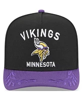 New Era Big Boys and Girls Black/Purple Minnesota Vikings 2025 Nfl Draft A-Frame 9FIFTY Snapback Hat