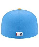 New Era Men's Blue/Yellow Jersey Shore BlueClaws Authentic Collection 59FIFTY Fitted Hat
