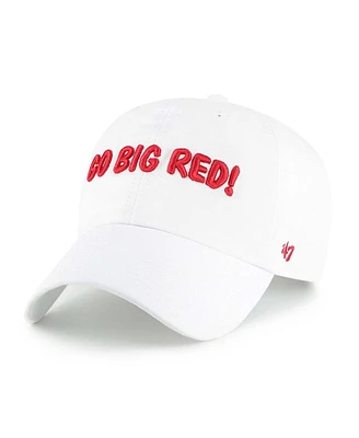 '47 Brand Men's White Nebraska Huskers Vault Clean Up Adjustable Hat