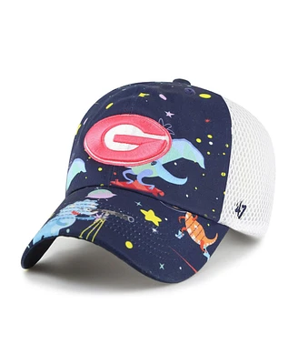 '47 Brand Big Boys and Girls Navy Georgia Bulldogs Space Dino Clean Up Adjustable Hat