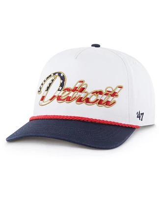 '47 Brand Men's White Detroit Lions Patriotic Overhand Hitch Adjustable Hat