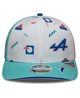 New Era Men's Jack Doohan White/Aqua Alpine 2025 Miami Grand Prix Driver Number 9SEVENTY Adjustable Hat