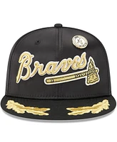 New Era Men's Black Atlanta Braves 2025 59FIFTY Day Gold Leaf Fitted Hat