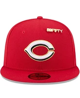 New Era Men's Red Cincinnati Reds 2025 59FIFTY Day Fitted with Pins Hat