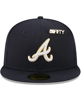 New Era Men's Navy Atlanta Braves 2025 59FIFTY Day Fitted with Pins Hat