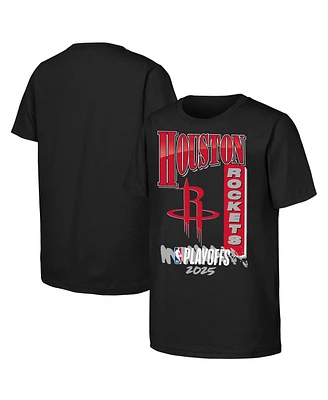 Outerstuff Big Boys and Girls Black Houston Rockets 2025 Nba Playoffs Hype T-Shirt