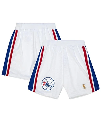 Mitchell & Ness Men's White Philadelphia 76ers 1996-97 Hardwood Classics Authentic Home Shorts