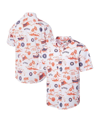 Reyn Spooner Men's White Houston Astros Kekai Performance Button-Up Top