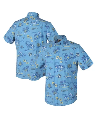 Reyn Spooner Men's Light Blue Milwaukee Brewers Kekai Button-Down Shirt