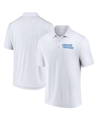 Fanatics Men's White Carolina Panthers Lockup Polo Shirt