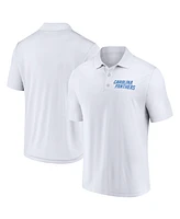 Fanatics Men's White Carolina Panthers Lockup Polo Shirt