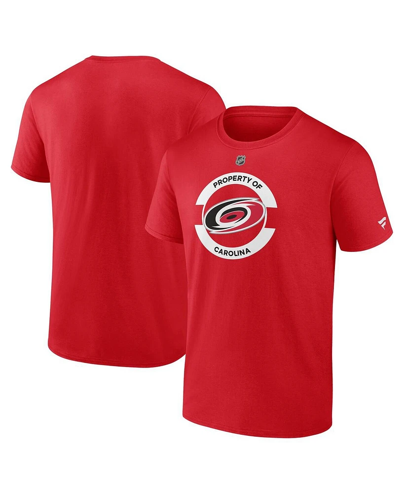 Fanatics Men's Red Carolina Hurricanes Authentic Pro Core Secondary T-Shirt
