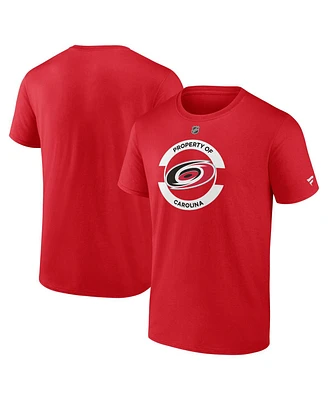 Fanatics Men's Red Carolina Hurricanes Authentic Pro Core Secondary T-Shirt
