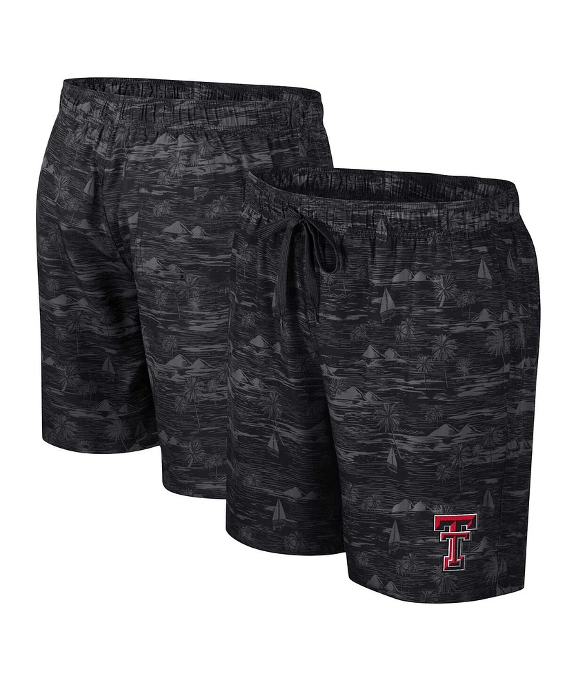 Colosseum Men's Black Texas Tech Red Raiders Ozark Swim Shorts