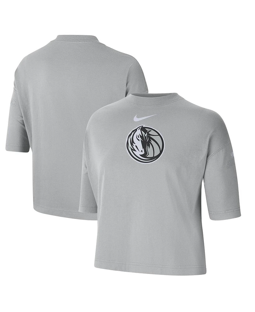 Nike Women's Silver Dallas Mavericks 2024/25 City Edition Courtside Boxy T-Shirt