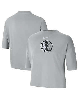 Nike Women's Silver Dallas Mavericks 2024/25 City Edition Courtside Boxy T-Shirt