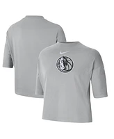 Nike Women's Silver Dallas Mavericks 2024/25 City Edition Courtside Boxy T-Shirt