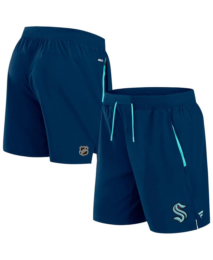 Fanatics Men's Deep Sea Blue Seattle Kraken Authentic Pro Rink Performance Shorts