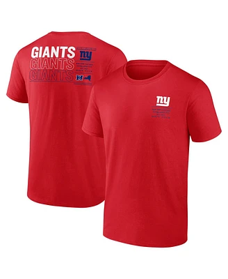 Fanatics Men's Red New York Giants Repeat Stats T-Shirt