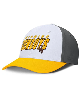 Top of the World Men's White/Gold Wyoming Cowboys Swipe Adjustable Hat