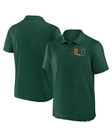 Fanatics Men's Green Miami Hurricanes Victory Calls Stripe Polo Shirt