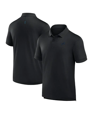 Fanatics Men's Black Detroit Lions Front Office Move Mono Polo Shirt
