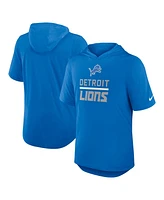 Nike Men's Blue Detroit Lions Lockup Tri-Blend Hoodie T-Shirt