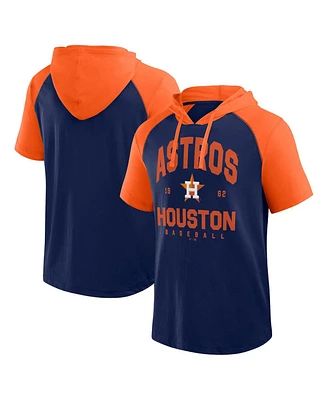 Logo Athletic Men's Fanatics Navy Houston Astros Prime Raglan Short Sleeve Hoodie T-Shirt